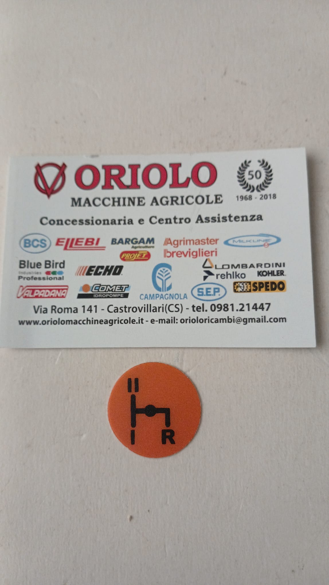 ADESIVO LEVA VELOCITA E RETROMARCIA